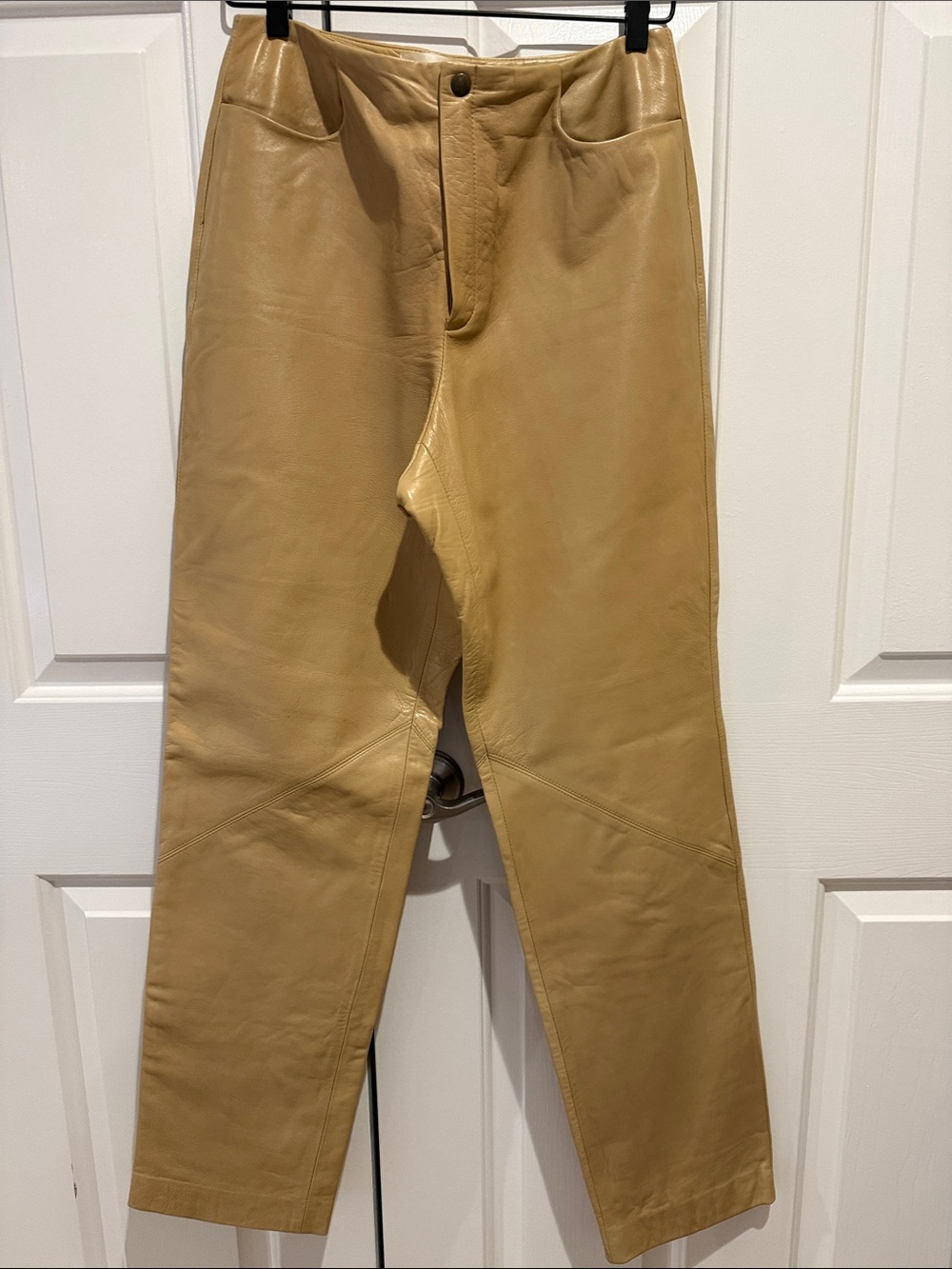 Dana Buchman Leather Pants in Light Tan size 10